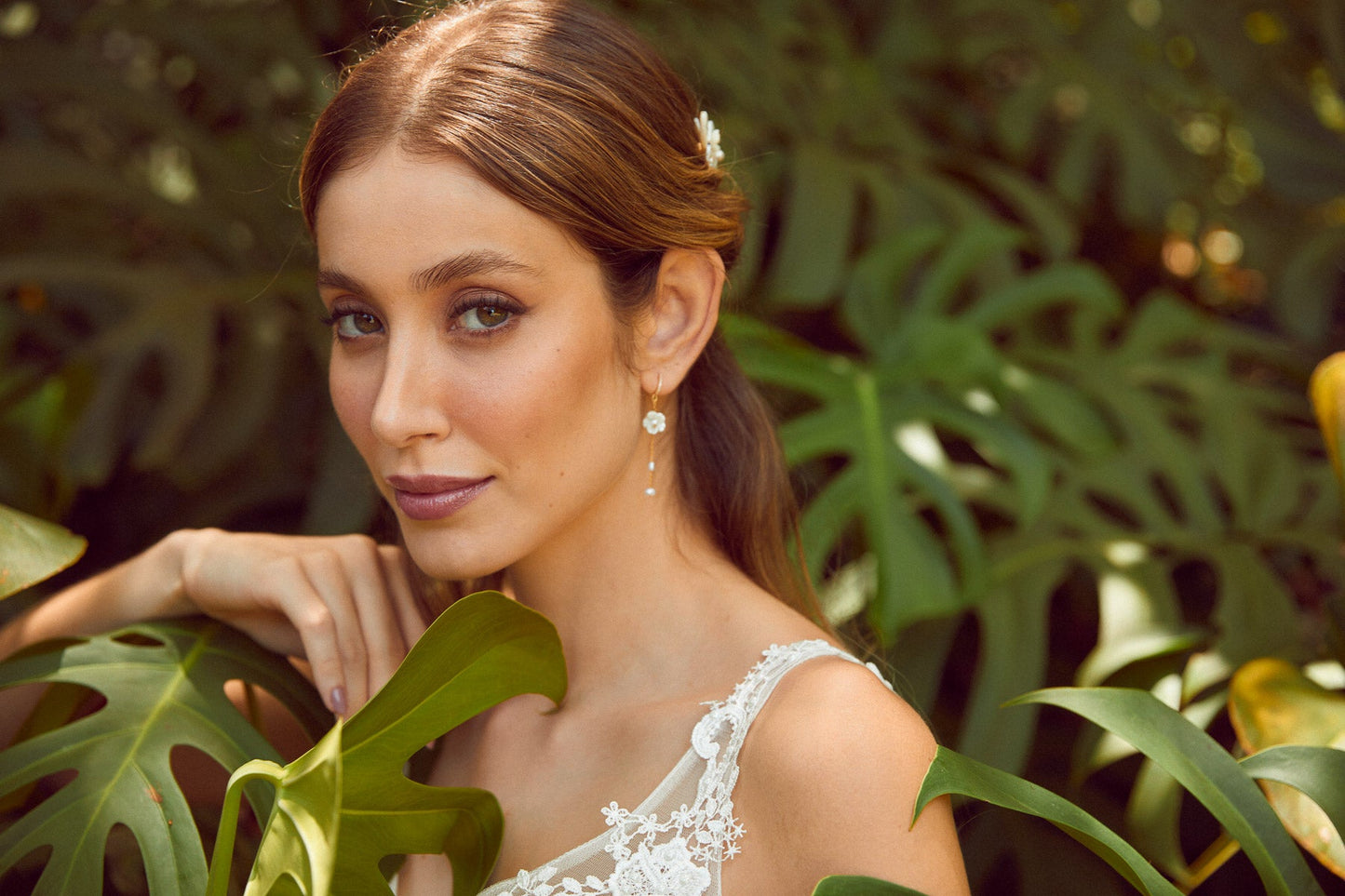 floral earrings