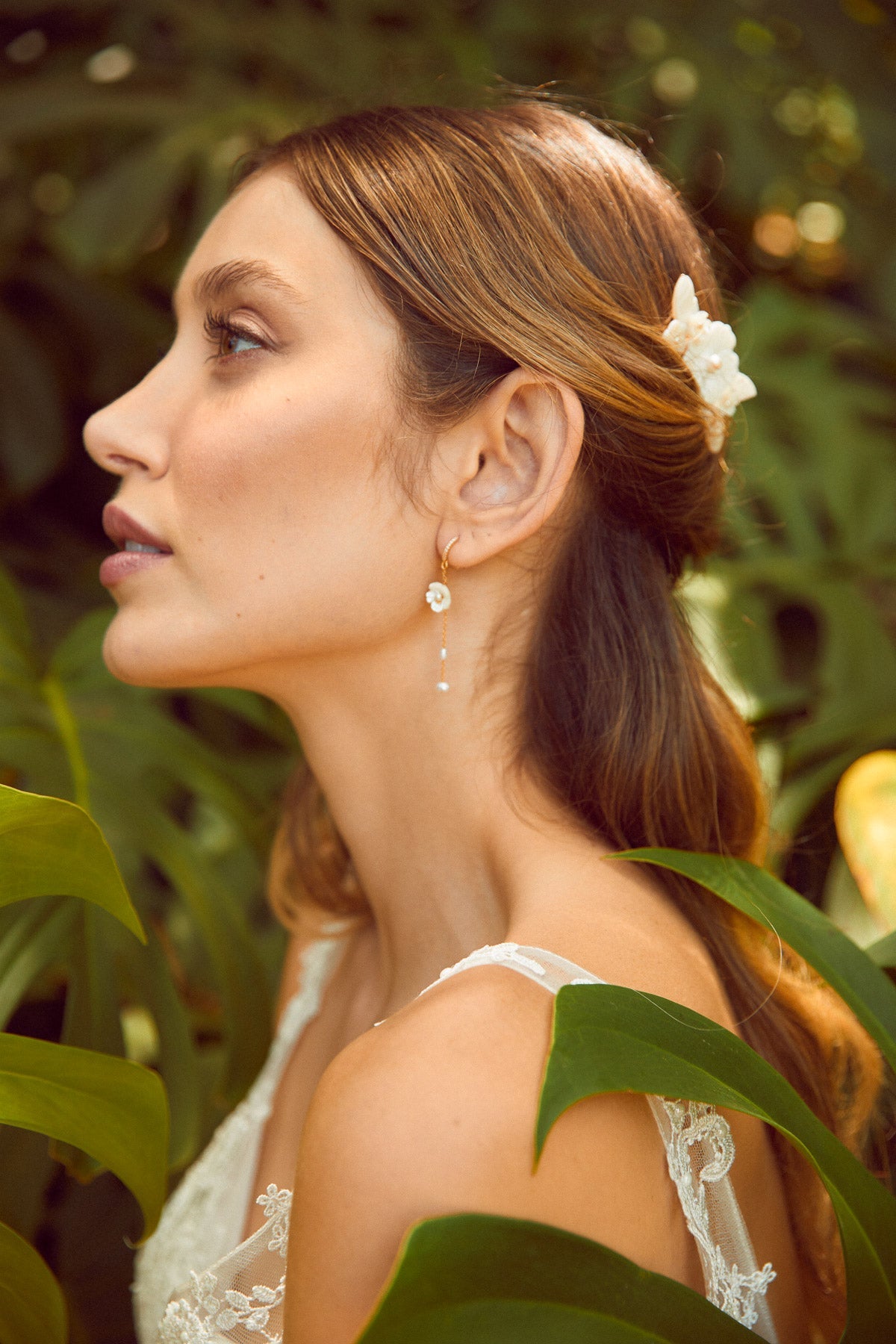 floral earrings