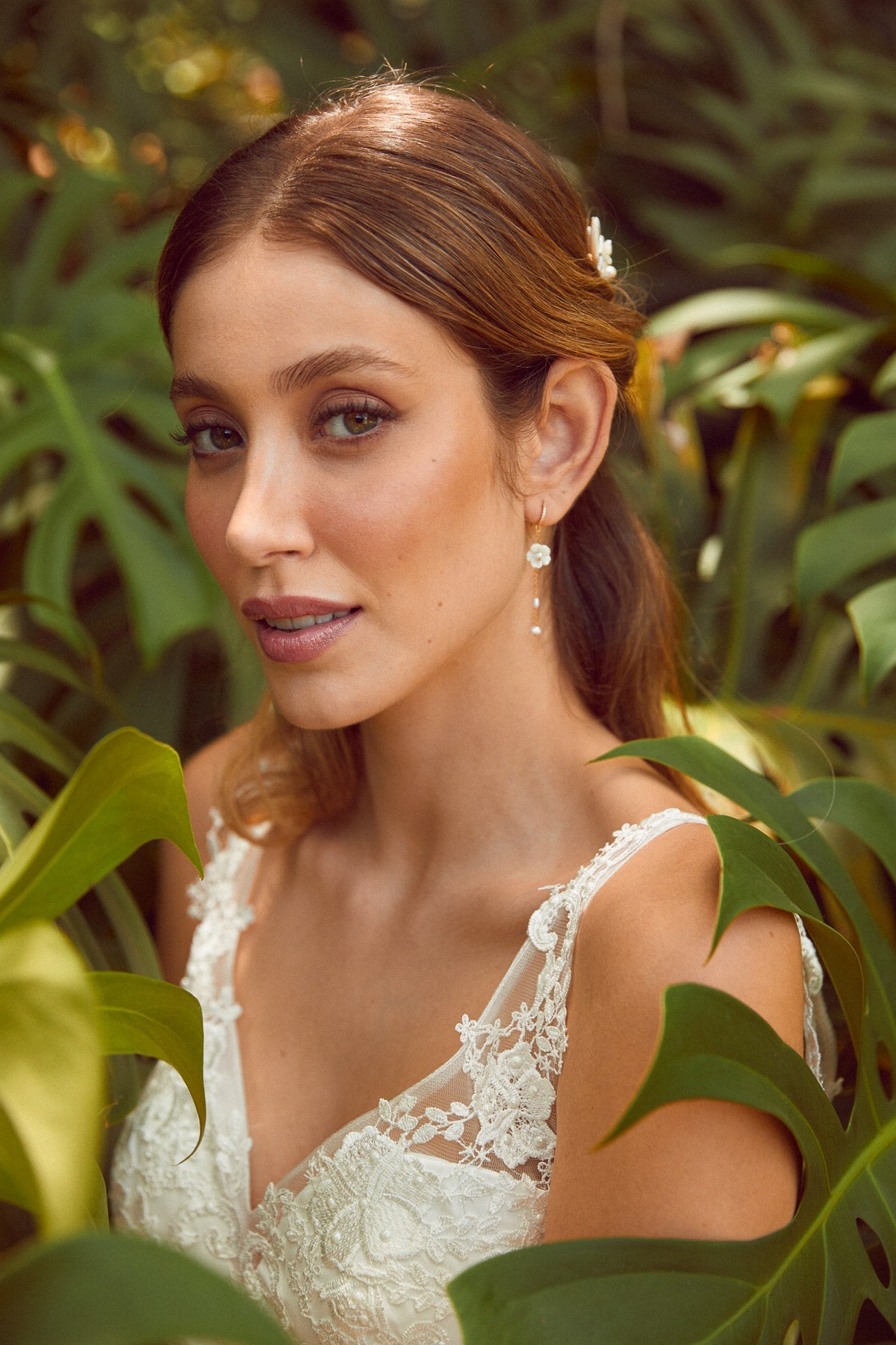 floral earrings
