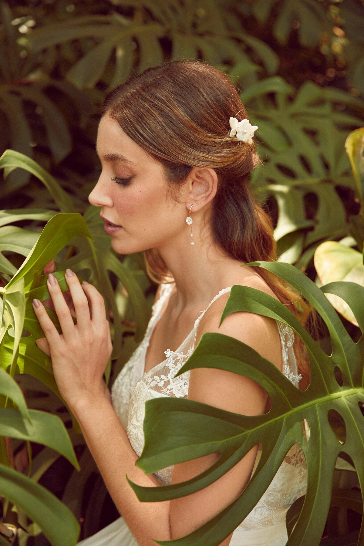 floral earrings