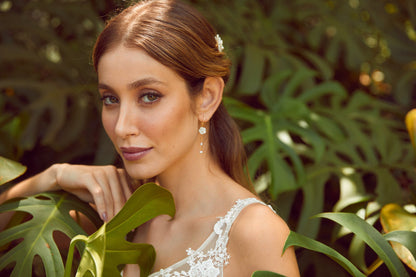 floral earrings
