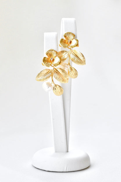 floral wedding earrings
