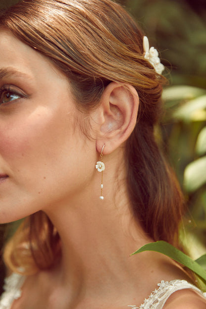 floral earrings
