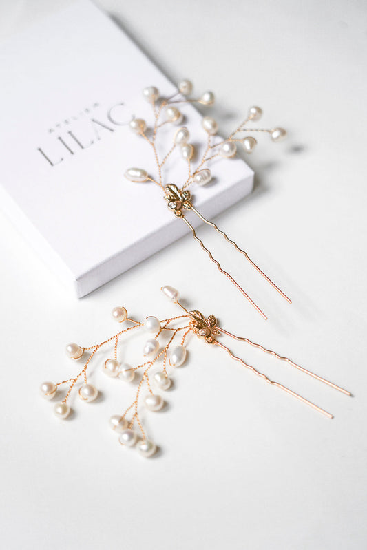 Real pearl hairpin