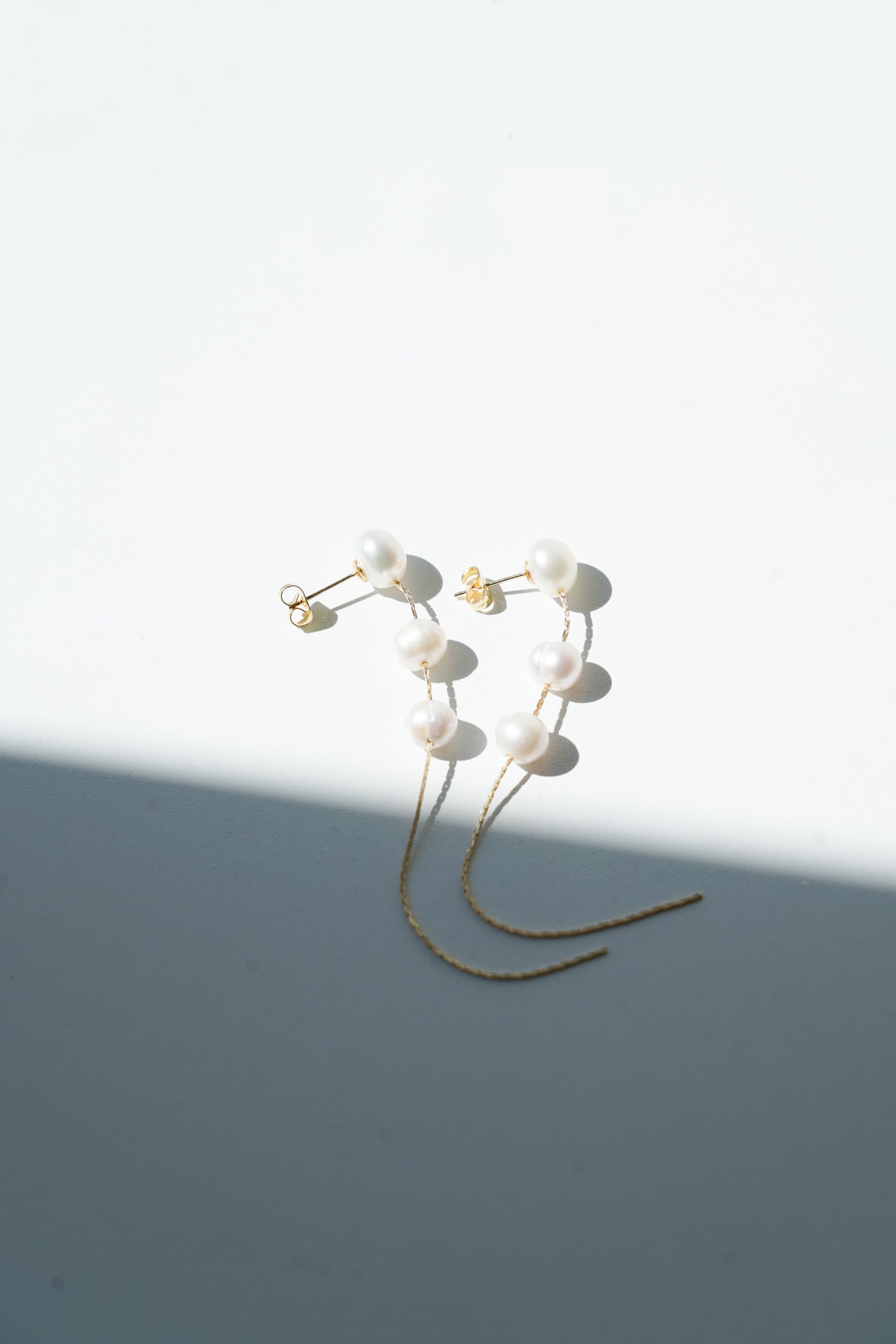 Modern Pearl Drop Earrings