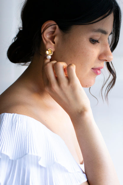 Modern Floral Earrings