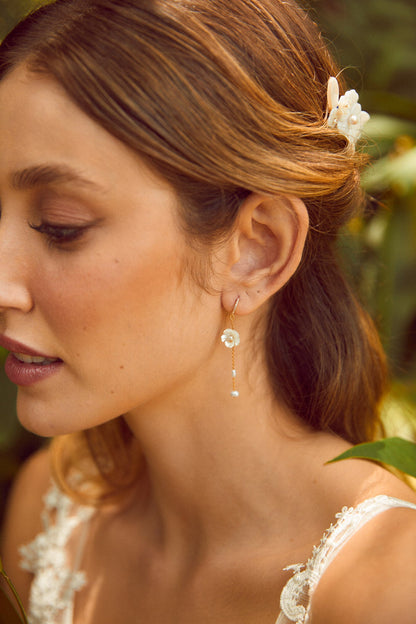 floral earrings