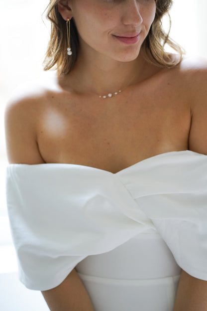 Pearl Transparent Thread Wedding Necklace